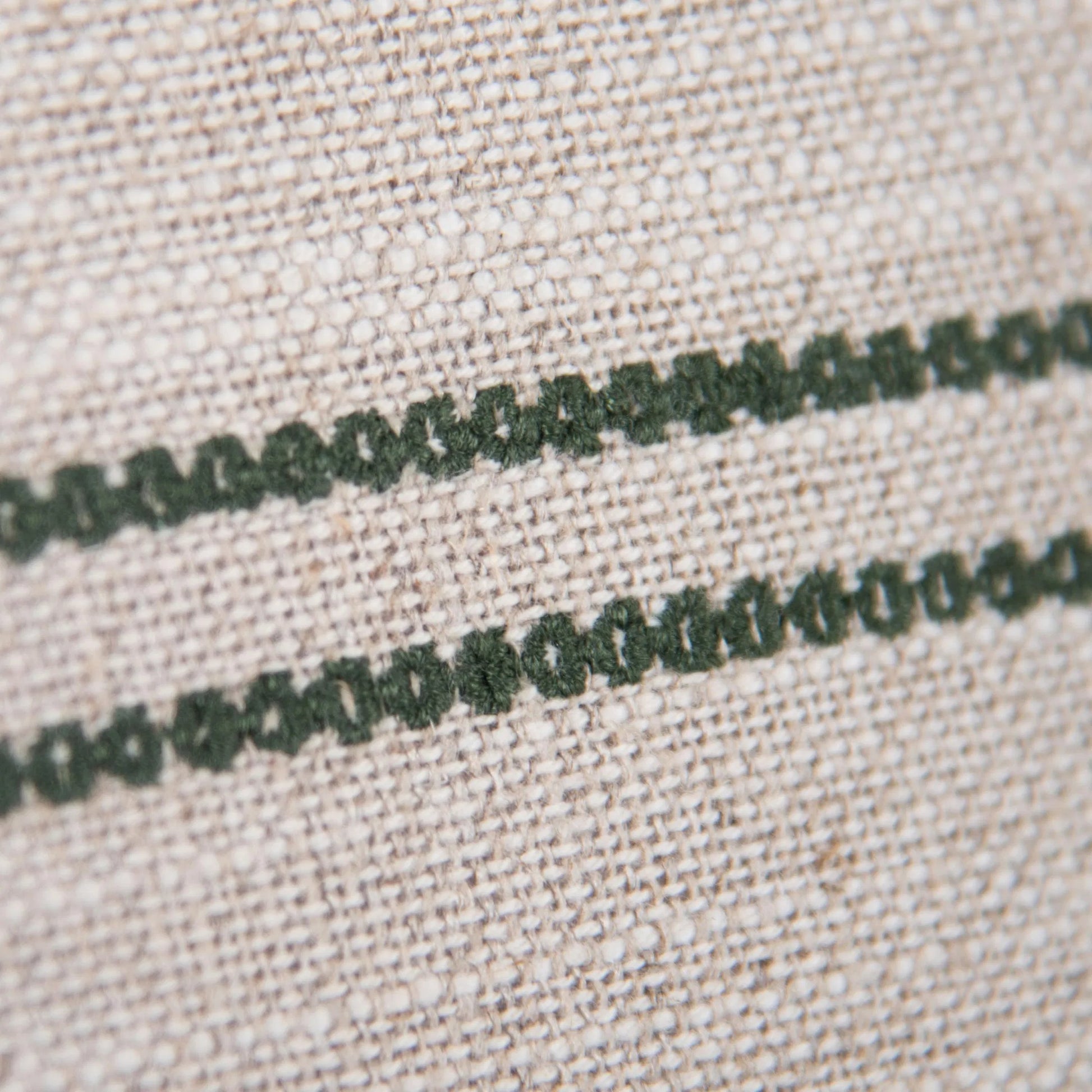 Bucklin Pillow by HedgeApple Essentials in green. Made from cotton linen in a transitional style.