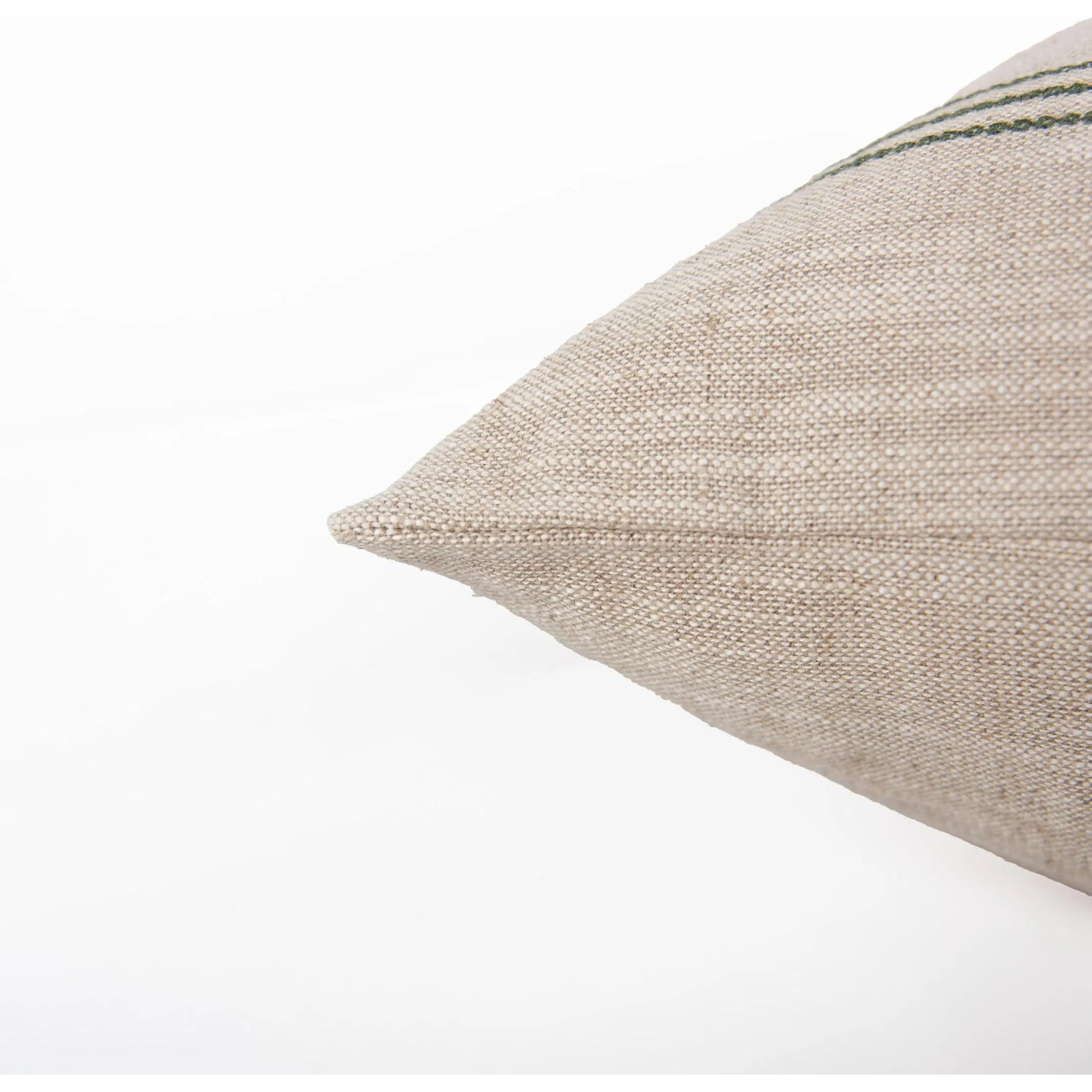 Bucklin Pillow by HedgeApple Essentials in green. Made from cotton linen in a transitional style.