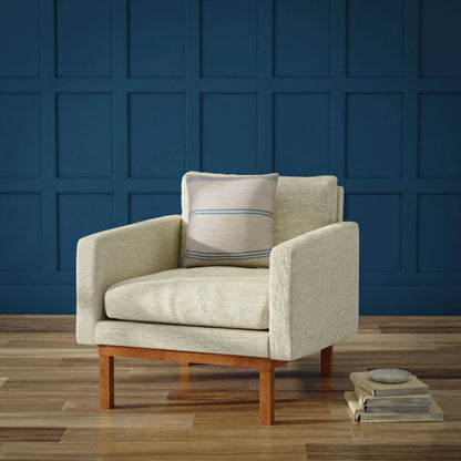 Holt Pillow by HedgeApple Essentials in natural, light blue. Made from unique in a transitional style.