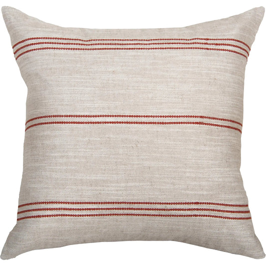 Mercer Pillow by HedgeApple Essentials in natural, terracotta. Made from cotton linen in a unique style.