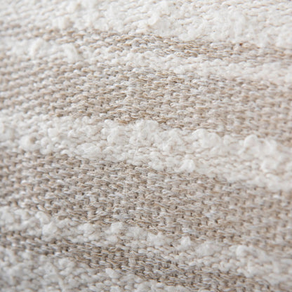 Mount Pillow by HedgeApple Essentials in beige. Made from yarn dyed cotton texture in a transitional style.