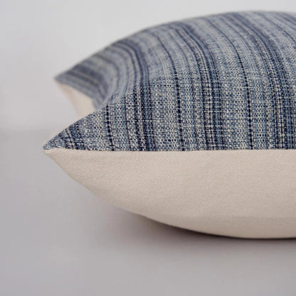 Kittitas Pillow by HedgeApple Essentials in navy, blue. Made from yarn dyed cotton in a eclectic & global style.