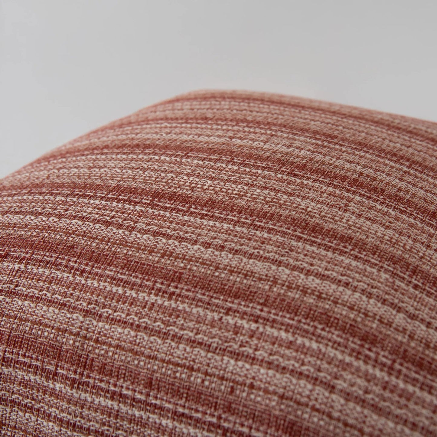 001 SI-2438641 | Closeup | Grays Pillow by HedgeApple Essentials in rust, terra cotta. Made from yarn dyed cotton in a eclectic & global style.