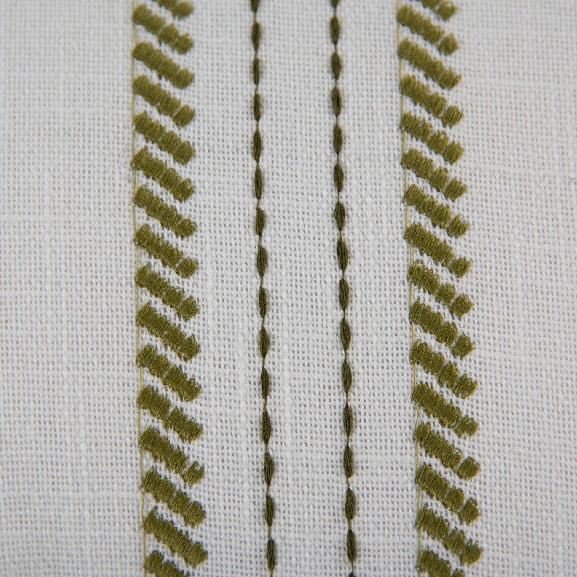 Washakie Pillow by HedgeApple Essentials in green, white. Made from polyester, cotton slub in a transitional style.