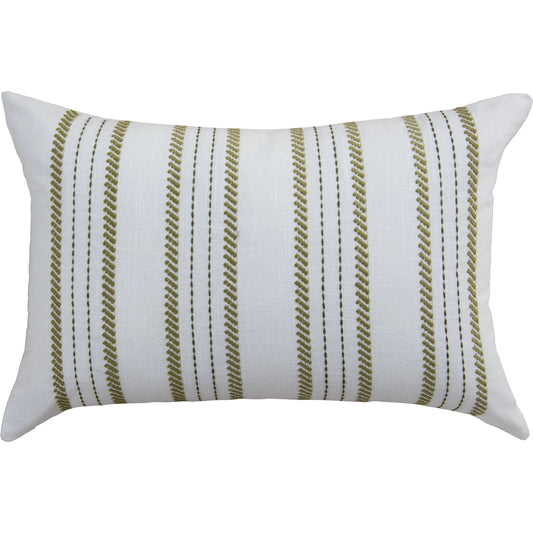 Washakie Pillow by HedgeApple Essentials in green, white. Made from polyester, cotton slub in a unique style.
