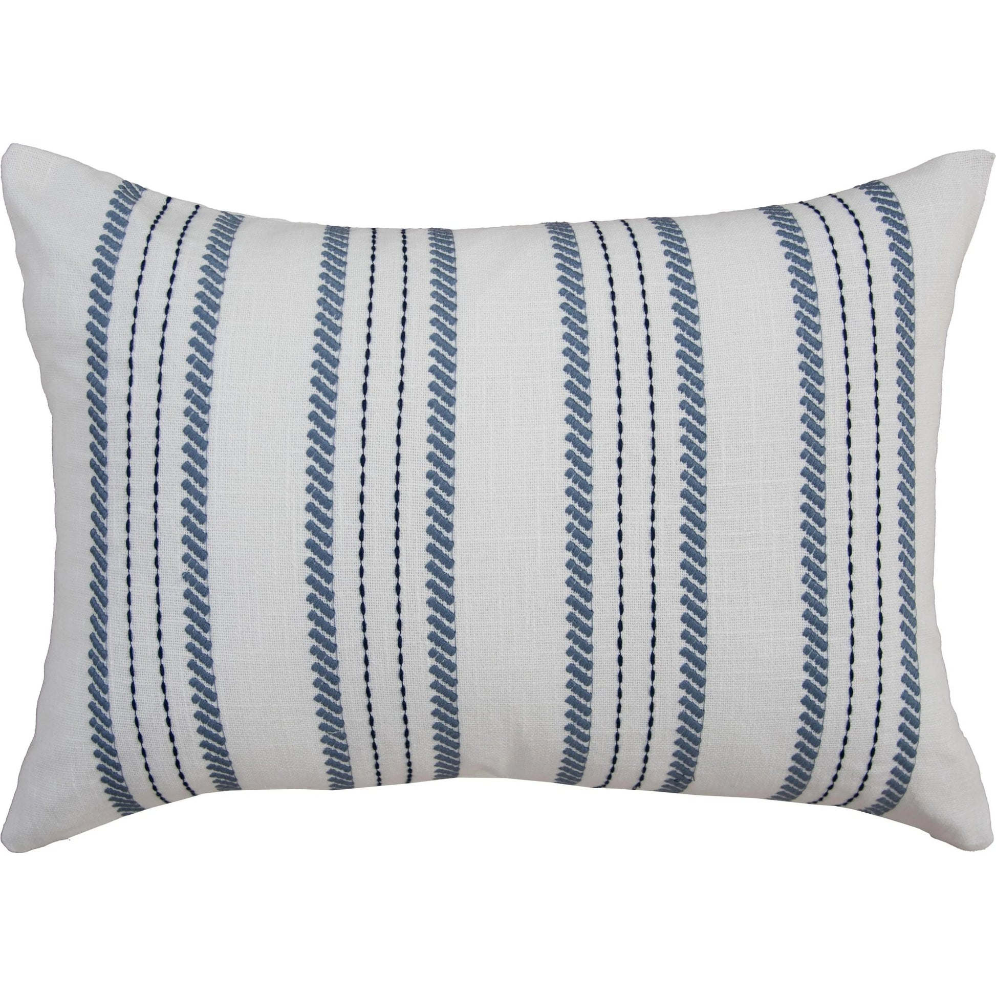 Wexford Pillow by HedgeApple Essentials in blue, navy, white. Made from polyester, cotton slub in a transitional style.