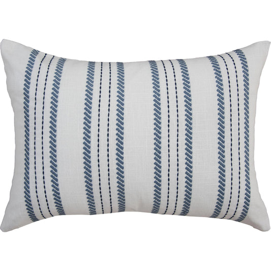 Wexford Pillow by HedgeApple Essentials in blue, navy, white. Made from polyester, cotton slub in a unique style.