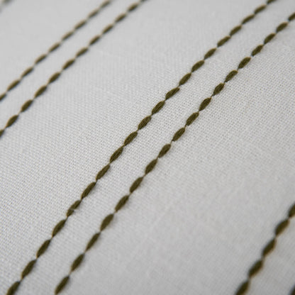 Addison Pillow by HedgeApple Essentials in green, white. Made from polyester, cotton slub in a transitional style.