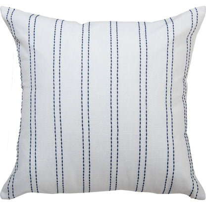 Maricopa Pillow by HedgeApple Essentials in blue, navy, white. Made from polyester, cotton slub in a transitional style.