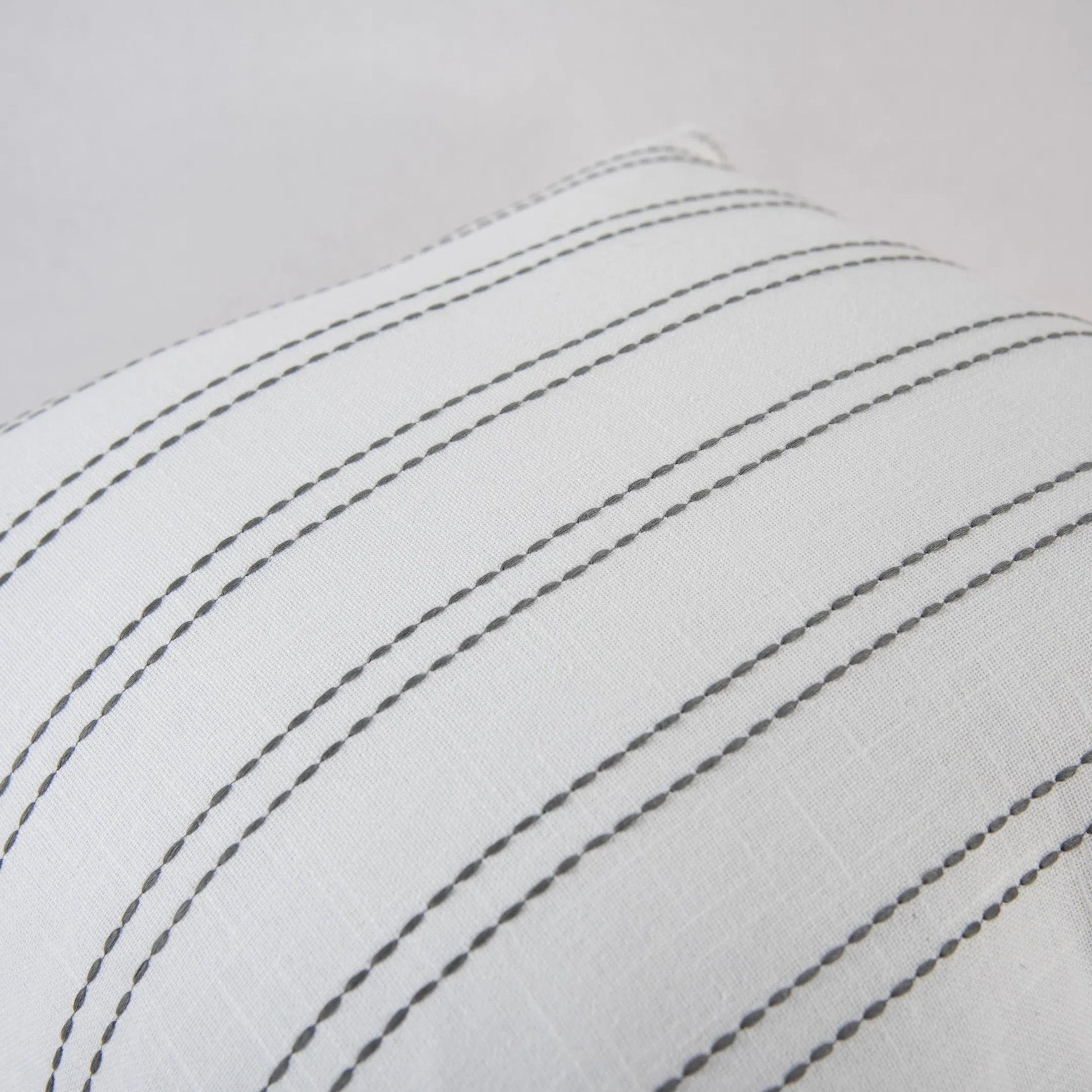 Clinton Pillow by HedgeApple Essentials in grey, white. Made from polyester, cotton slub in a transitional style.