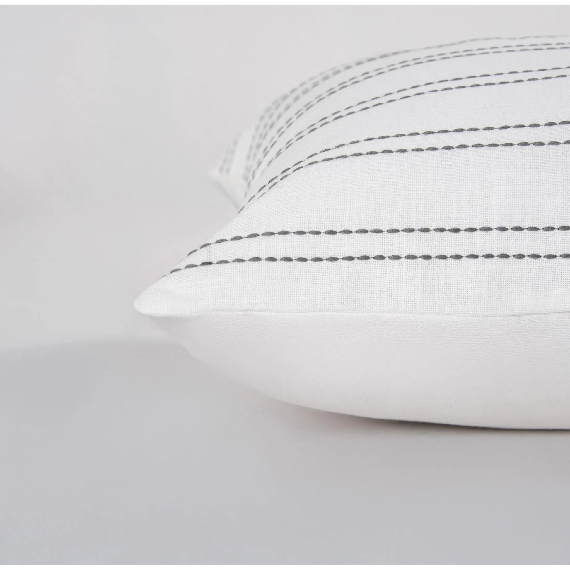 Clinton Pillow by HedgeApple Essentials in grey, white. Made from polyester, cotton slub in a transitional style.