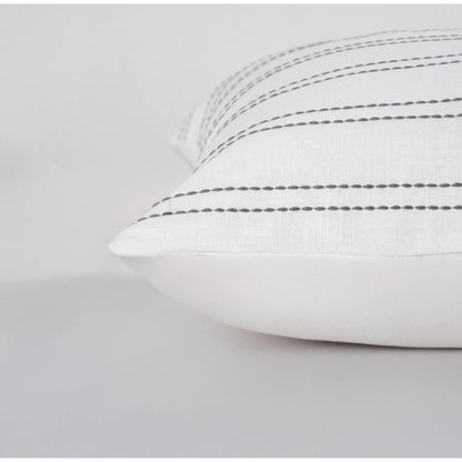 Clinton Pillow by HedgeApple Essentials in grey, white. Made from polyester, cotton slub in a transitional style.