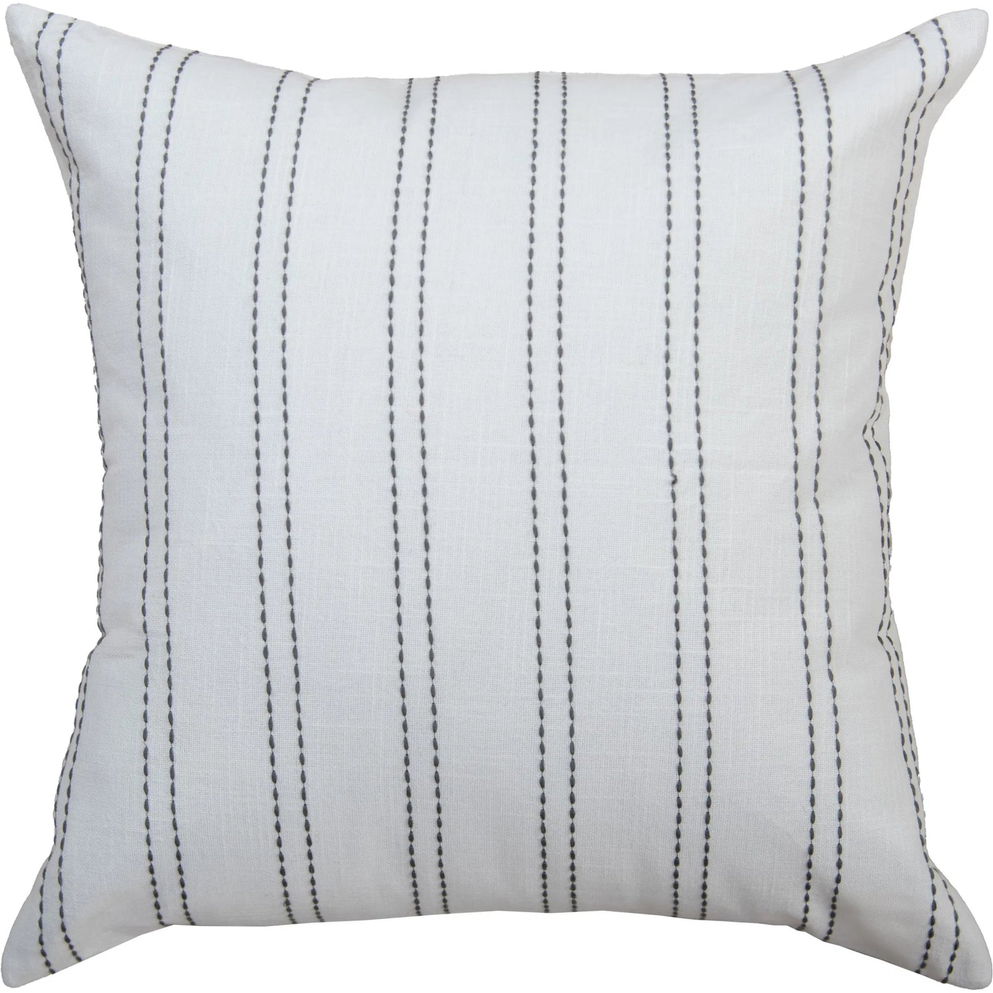 Clinton Pillow by HedgeApple Essentials in grey, white. Made from polyester, cotton slub in a transitional style.