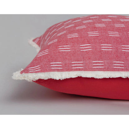 Carlton Pillow by HedgeApple Essentials in red, white. Made from cotton, polyester in a modern style.