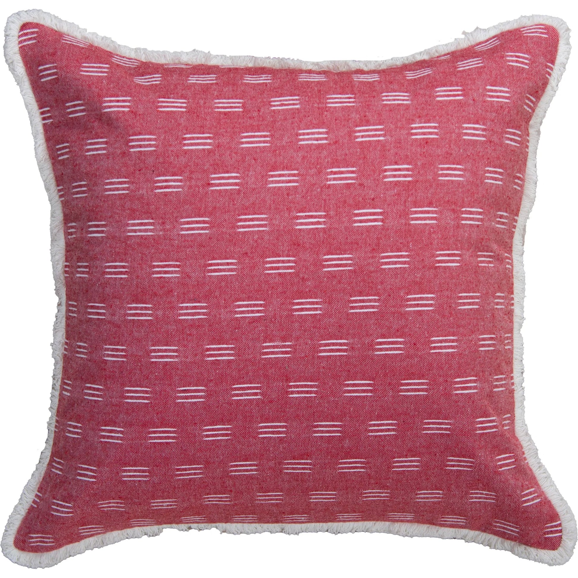 Carlton Pillow by HedgeApple Essentials in red, white. Made from cotton, polyester in a modern style.