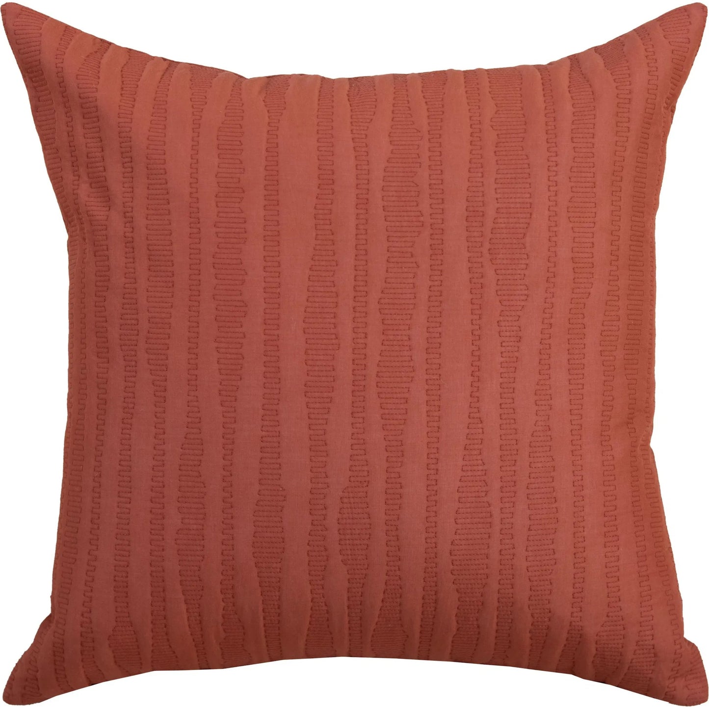 000 SI-2296011,SI-2438529 | Primary Silo | Kanabec Pillow by HedgeApple Essentials in rust. Made from polyester, cotton voile in a eclectic & global style.