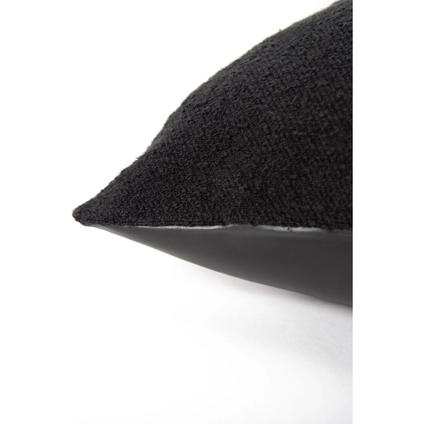 004 SI-2296014 | Closeup | Pendleton Pillow by HedgeApple Essentials in black. Made from faux leather in a eclectic & global style.