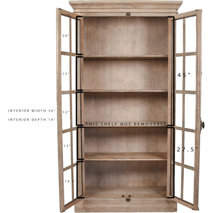 Marceline Cabinet by Zentique in limed gray and oak. Made from unique in a traditional style.