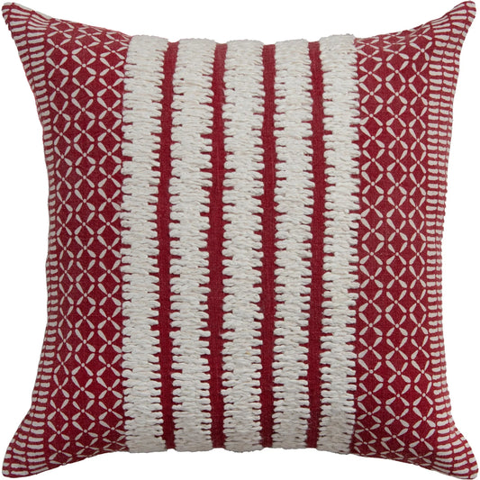 Pine Pillow by HedgeApple Essentials in red. Made from polyester, cotton slub in a unique style.