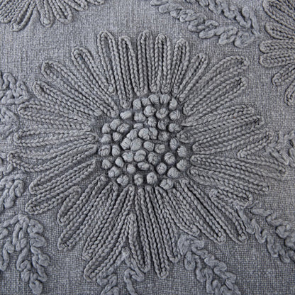 Hope Pillow by HedgeApple Essentials in light grey, grey. Made from polyester, cotton texture in a eclectic & global style.