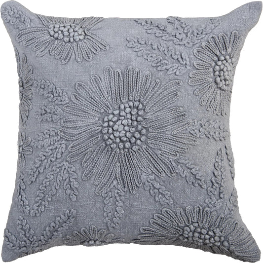 Hope Pillow by HedgeApple Essentials in light grey, grey. Made from polyester, cotton texture in a unique style.