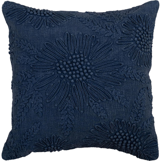 Toole Pillow by HedgeApple Essentials in dark blue, navy, blue. Made from polyester, cotton texture in a unique style.
