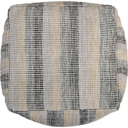 Travis Pouf by HedgeApple Essentials in beige, gray, grey, taupe, black. Made from cotton, polyester in a transitional style.