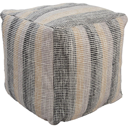 Travis Pouf by HedgeApple Essentials in beige, gray, grey, taupe, black. Made from cotton, polyester in a transitional style.