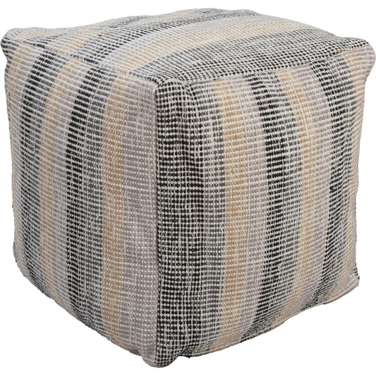 Travis Pouf by HedgeApple Essentials in beige, gray, grey, taupe, black. Made from cotton, polyester in a unique style.