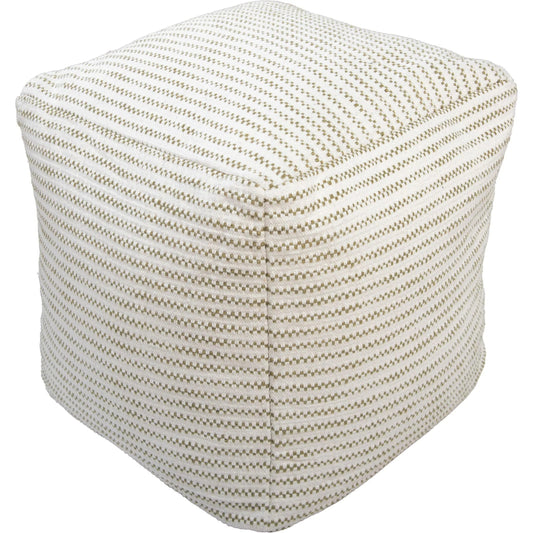 Tehama Pouf by HedgeApple Essentials in green, ivory. Made from cotton, polyester in a unique style.