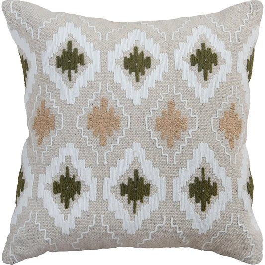 Schoolcraft Pillow by HedgeApple Essentials in green. Made from polyester, cotton canvas (recyceld) in a unique style.
