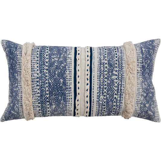 Saluda Pillow by HedgeApple Essentials in blue. Made from polyester, cotton canvas (recyceld) in a unique style.