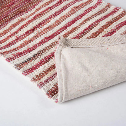 Apache Pillow by HedgeApple Essentials in red, berry. Made from recycled denim in a rustic style.