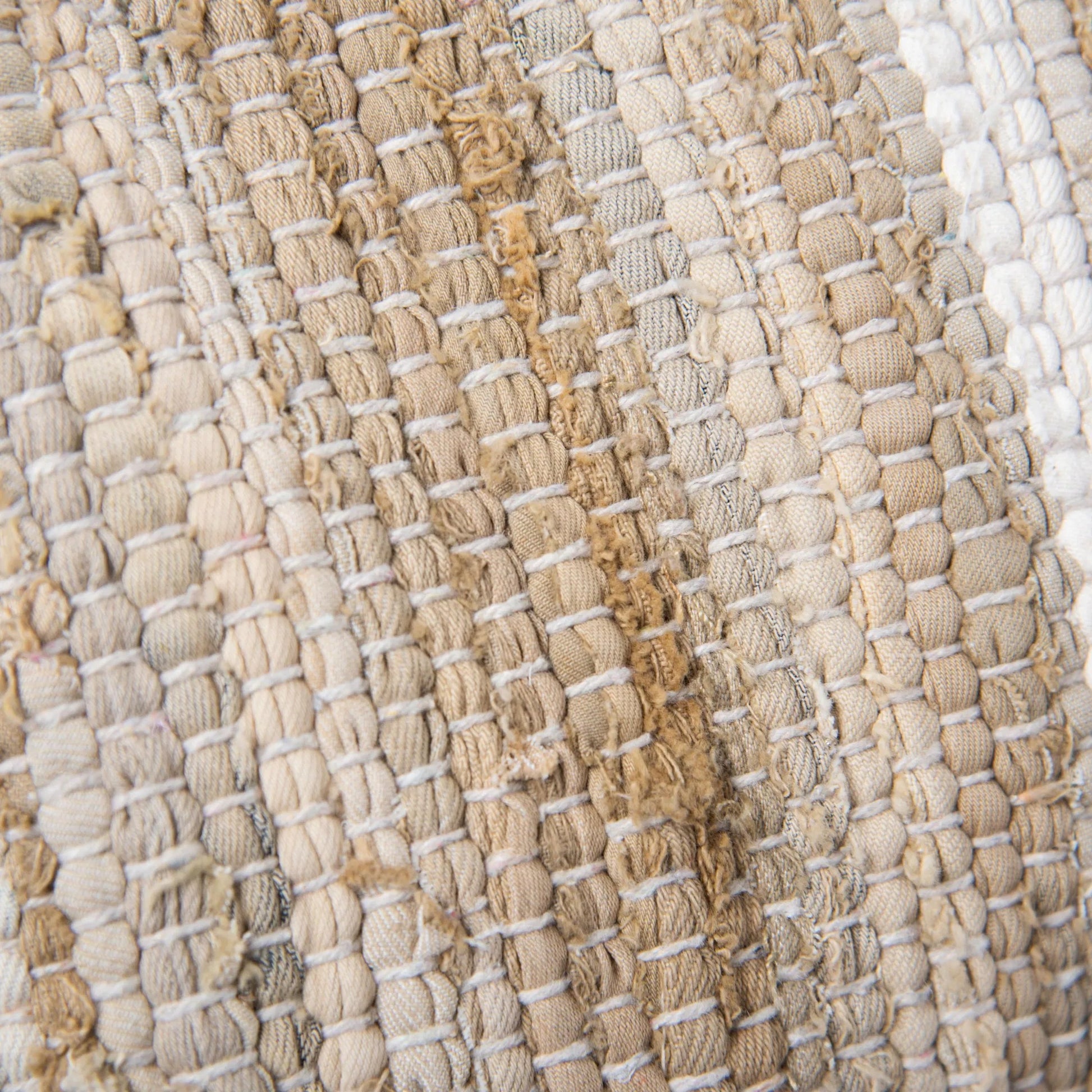 Phillipsburg Pillow by HedgeApple Essentials in beige, tan, ivory. Made from recycled denim in a rustic style.