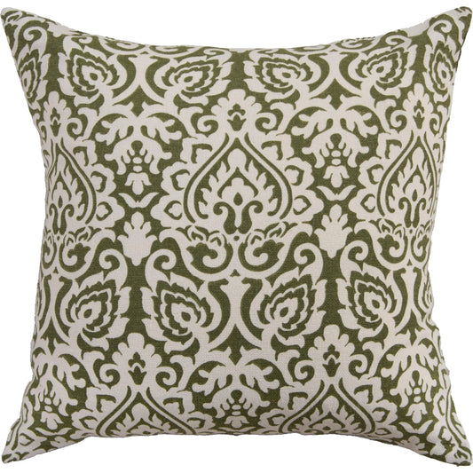 Page Pillow by HedgeApple Essentials in green. Made from cotton burlap in a unique style.
