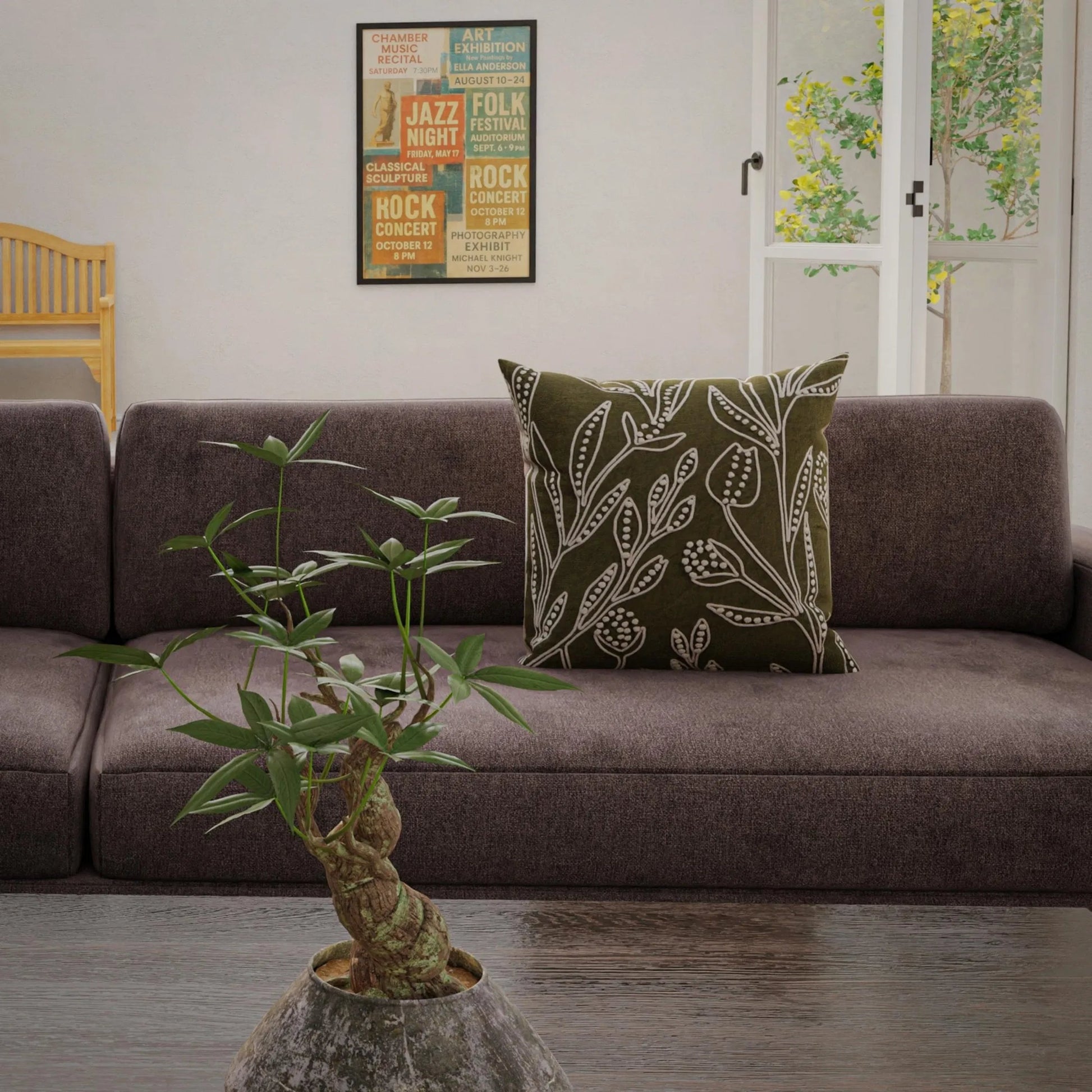Charlevoix Pillow by HedgeApple Essentials in green. Made from polyester, cotton duck in a eclectic & global style.