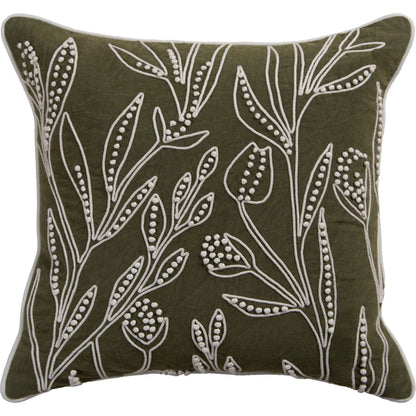 Charlevoix Pillow by HedgeApple Essentials in green. Made from polyester, cotton duck in a eclectic & global style.