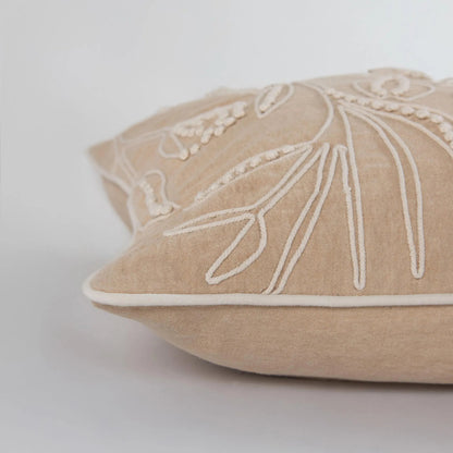 Kendall Pillow by HedgeApple Essentials in beige. Made from polyester, cotton duck in a transitional style.