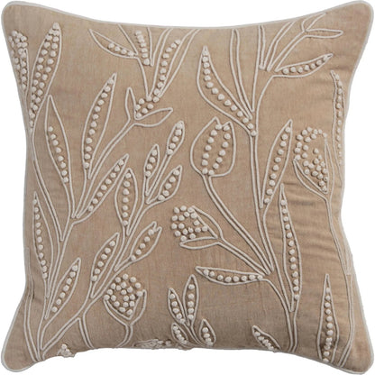 Kendall Pillow by HedgeApple Essentials in beige. Made from polyester, cotton duck in a transitional style.
