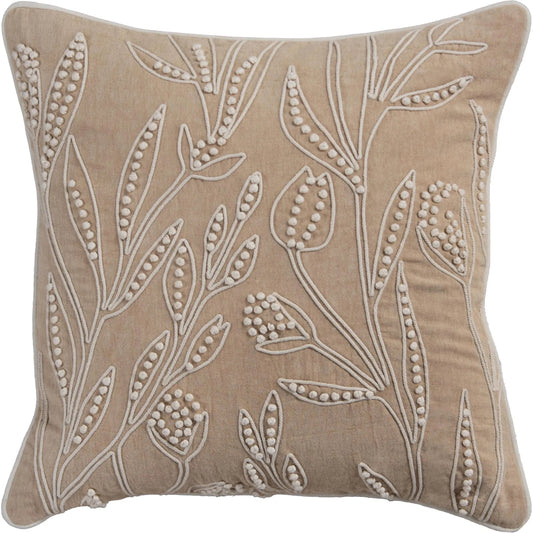 Kendall Pillow by HedgeApple Essentials in beige. Made from polyester, cotton duck in a unique style.