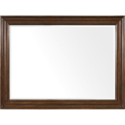 Leesburg Landscape Mirror by Hooker Furniture in mahogany. Made from mahogany veneers in a traditional style.