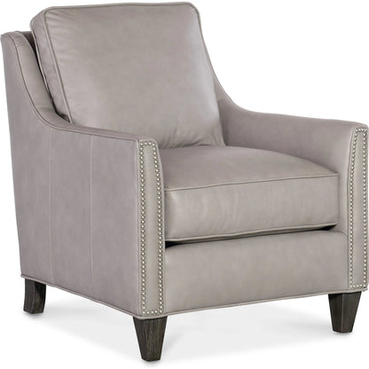 Christopher Stationary Chair by Bradington-Young by Hooker Furniture in stone. Made from leather in a unique style.