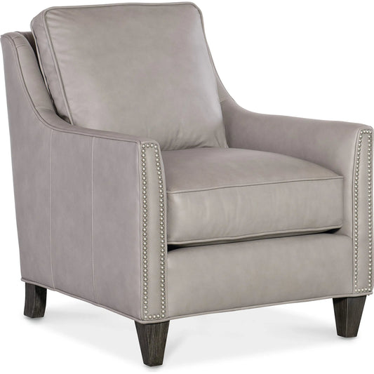 Christopher Stationary Chair by Bradington-Young by Hooker Furniture in stone. Made from leather in a unique style.