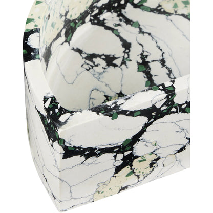 Fossey Box by Currey and Company in white, black. Made from composite stone in a modern style.