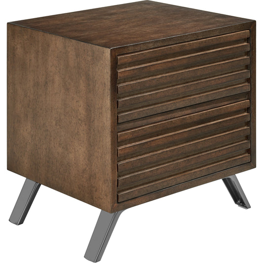Zest 2-Push Drawer Nightstand by Zest in espresso. Made from mdf, particle board in a modern style.