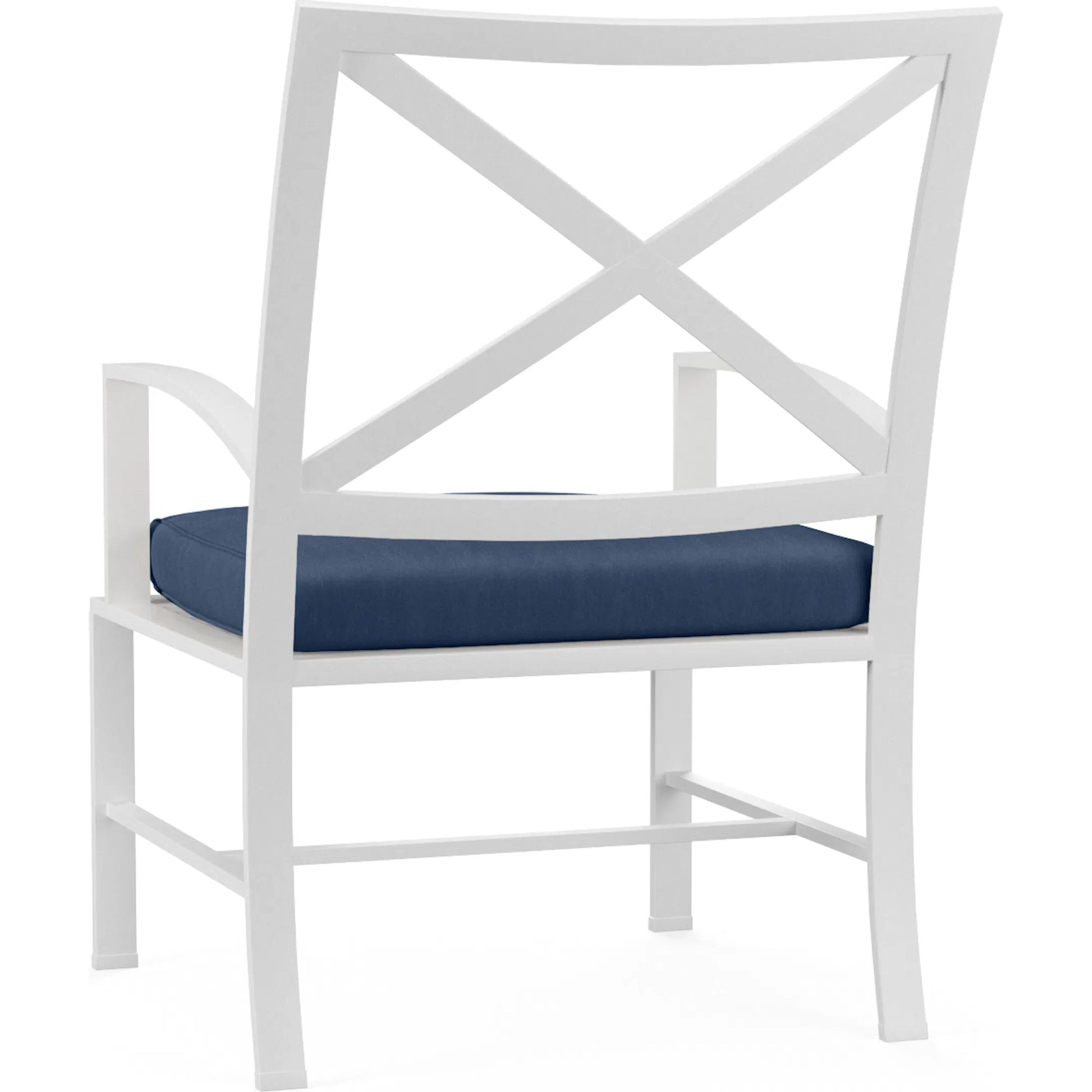 Bristol Outdoor Dining Chair in Canvas Flax w/ Self Welt by Sunset West. Made from aluminum in a modern style.
