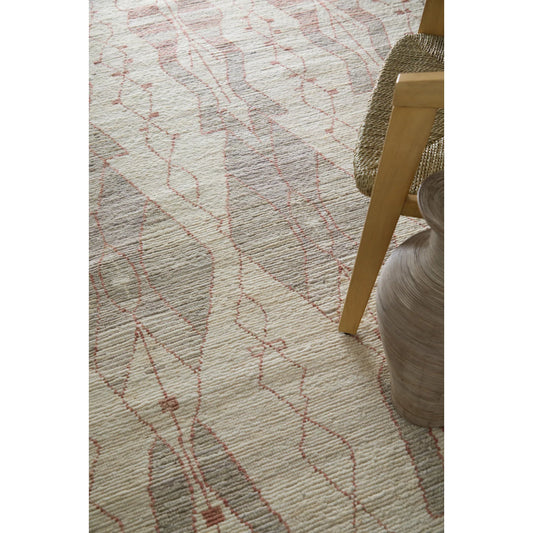 Kasbah Diamond Rug - KAS69G3F by Feizy in tan, gray, red. Made from wool in a unique style.