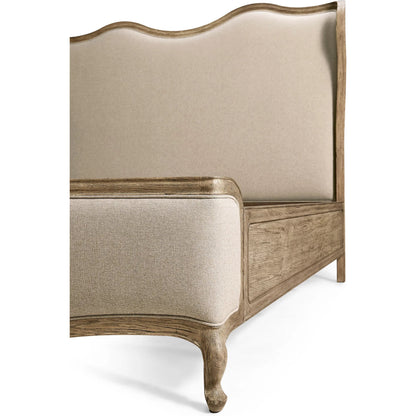 Echo Canyon Upholstered Bed by Jonathan Charles in faded oak. Made from oak, fabric in a unique style.