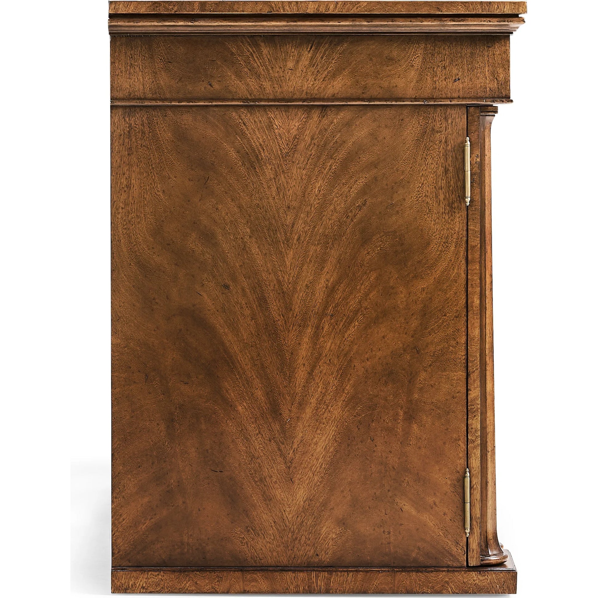 Hattie Sideboard by Jonathan Charles in medium crotch walnut. Made from celejeria veneer in a traditional style.