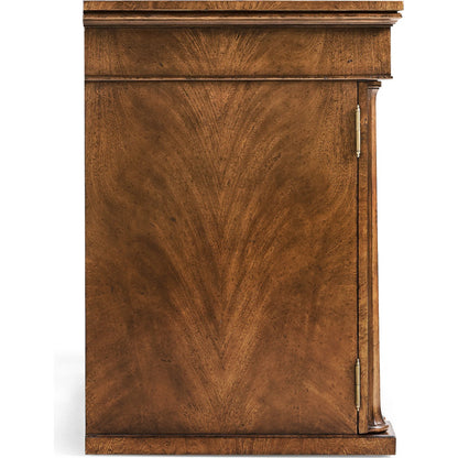 Hattie Sideboard by Jonathan Charles in medium crotch walnut. Made from celejeria veneer in a traditional style.